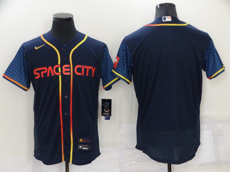 Men Houston Astros Blank Blue City Edition Elite Nike 2022 MLB Jersey->houston astros->MLB Jersey